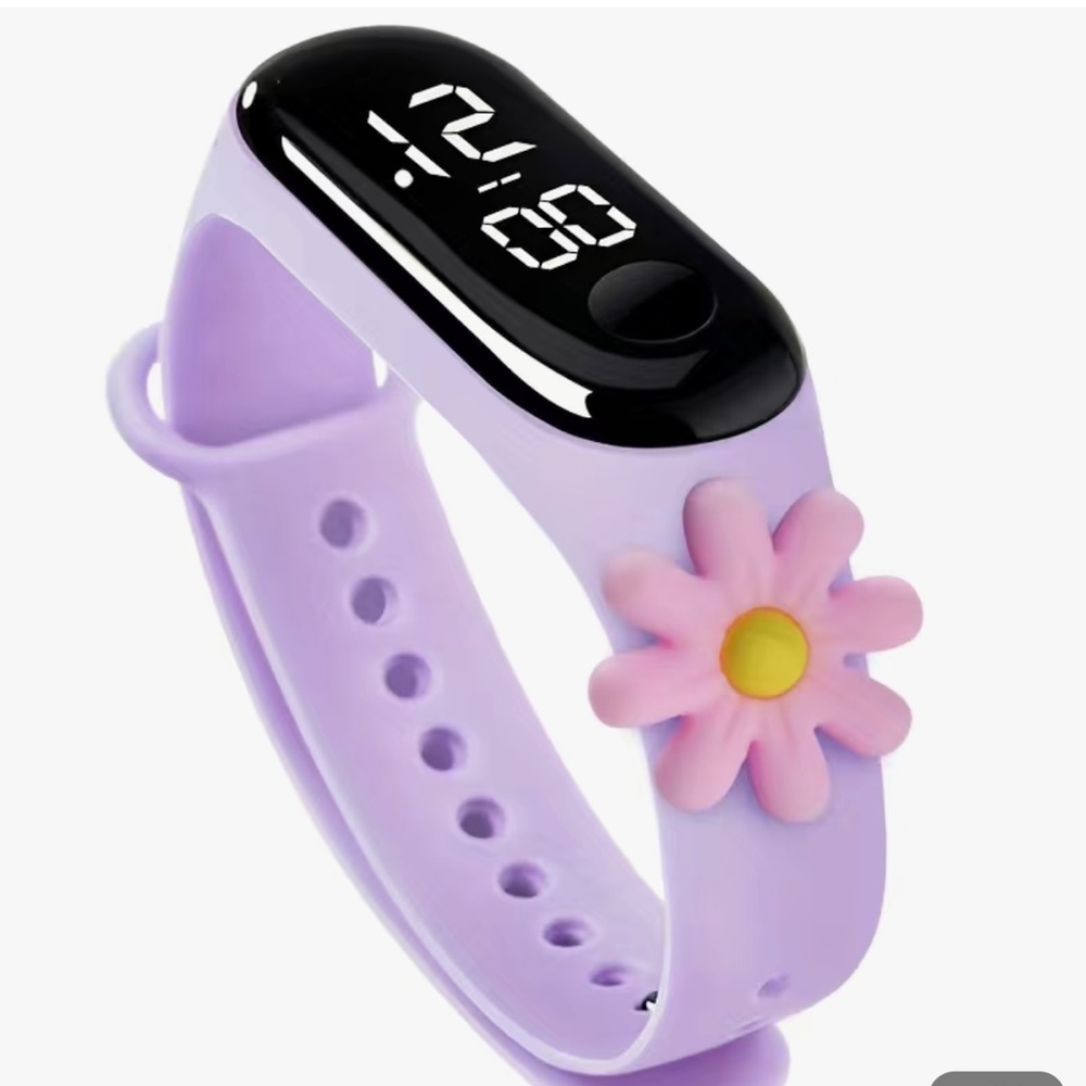 NEW Lilac Flower LED Waterproof Digital Watch - Picture 1 of 3